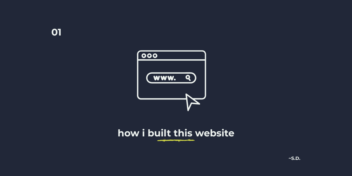 how I built this website